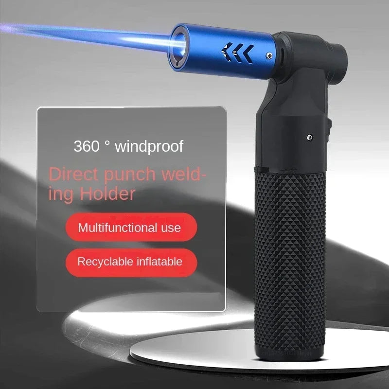 HONEST Gas Lighter Jet Butane Cigar Lighter Windproof Kitchen Tube Barbecue Metal Jewelry Welding Lighter Outdoor Gadgets Formen