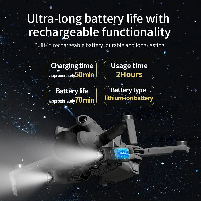 Rechargeable Searchlight for  Mini 4/5 Pro Drone Accessory Searchlight LED Night Flight Signal Light Flashlight Dual Light