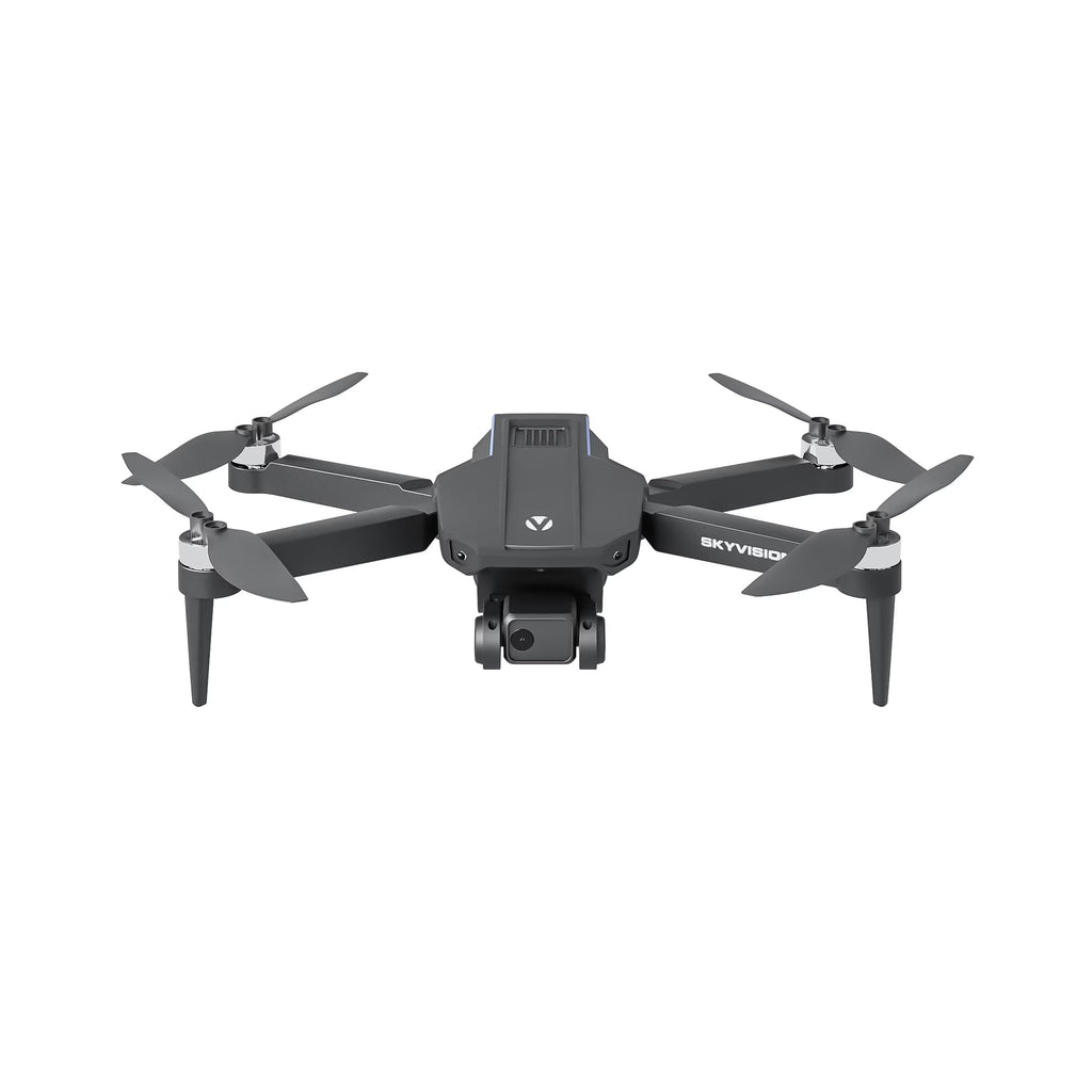Skyvision 4K Ultra HD GPS Foldable Video Drone with 4.3" Display Controller, Brushless Motors, 1-Axis Gimbal, VR Headset, 17-Minute Flight Time & Travel Carry Case