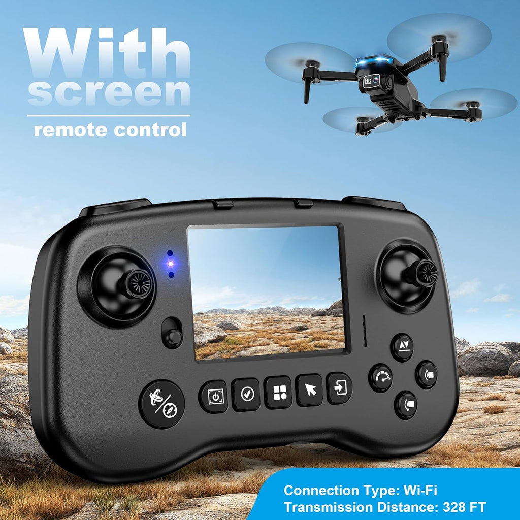 Drone with Camera, Screen on Controller Remote Control Quadcopter FPV Drone