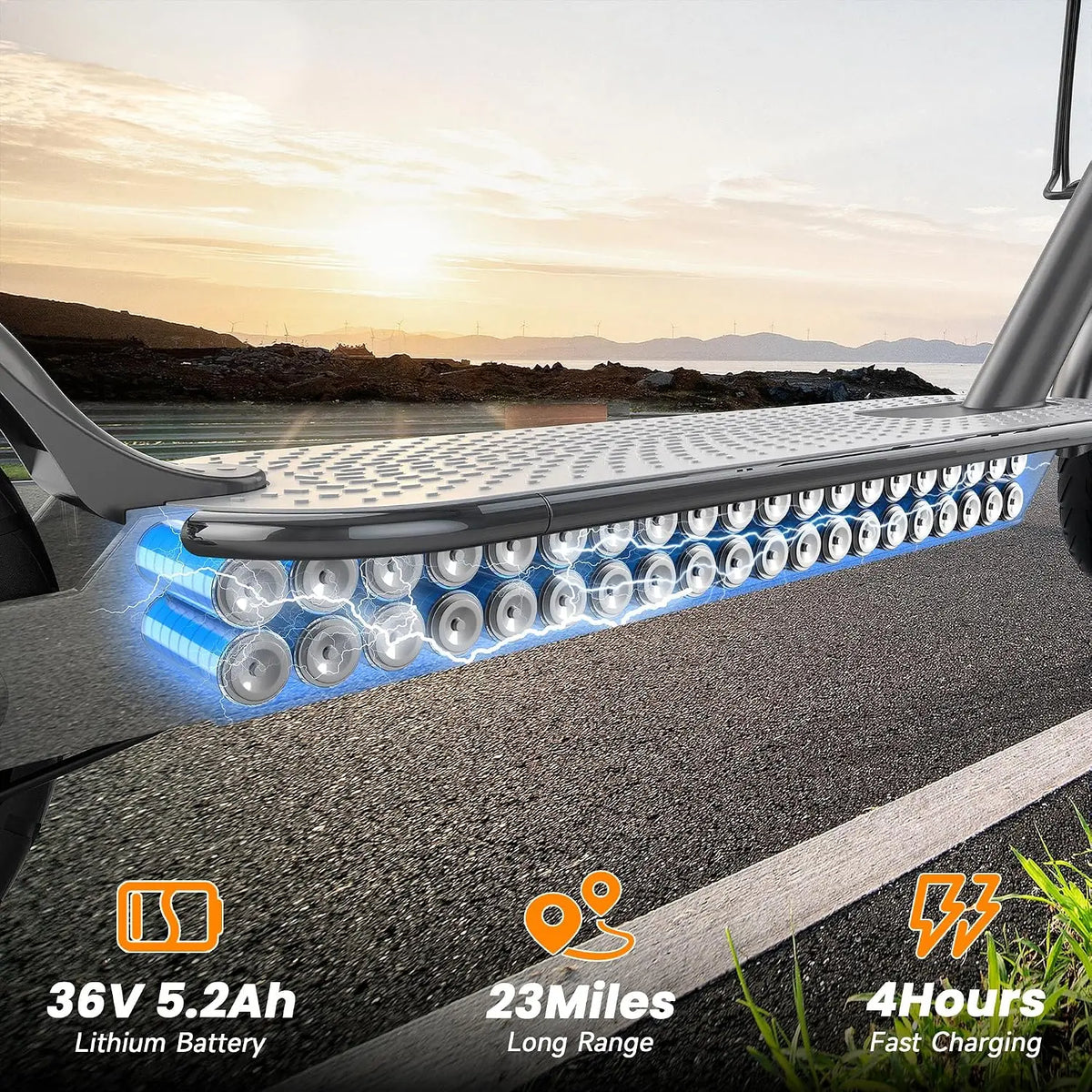 Foldable Adult Electric Commuter Scooter, 350W Motor, 19MPH Max Speed, 15 Mi Range, 8.5" Honeycomb Solid Tires, Dual Braking, Smart App Control, Lightweight Alloy Scooter for Students & Daily Travel
