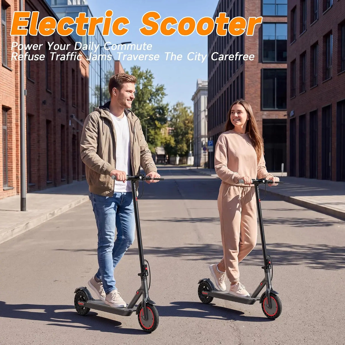 Foldable Adult Electric Commuter Scooter, 350W Motor, 19MPH Max Speed, 15 Mi Range, 8.5" Honeycomb Solid Tires, Dual Braking, Smart App Control, Lightweight Alloy Scooter for Students & Daily Travel