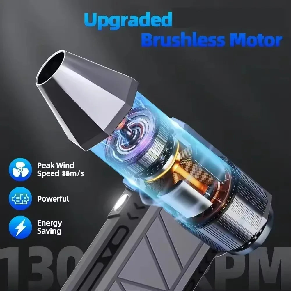 New Turbo Jet Blower 130000RPM Powerful Air Blower Brushless Motor Turbo Fan Jet Fan Cleaning Air Duster Blower Air Puissant Too