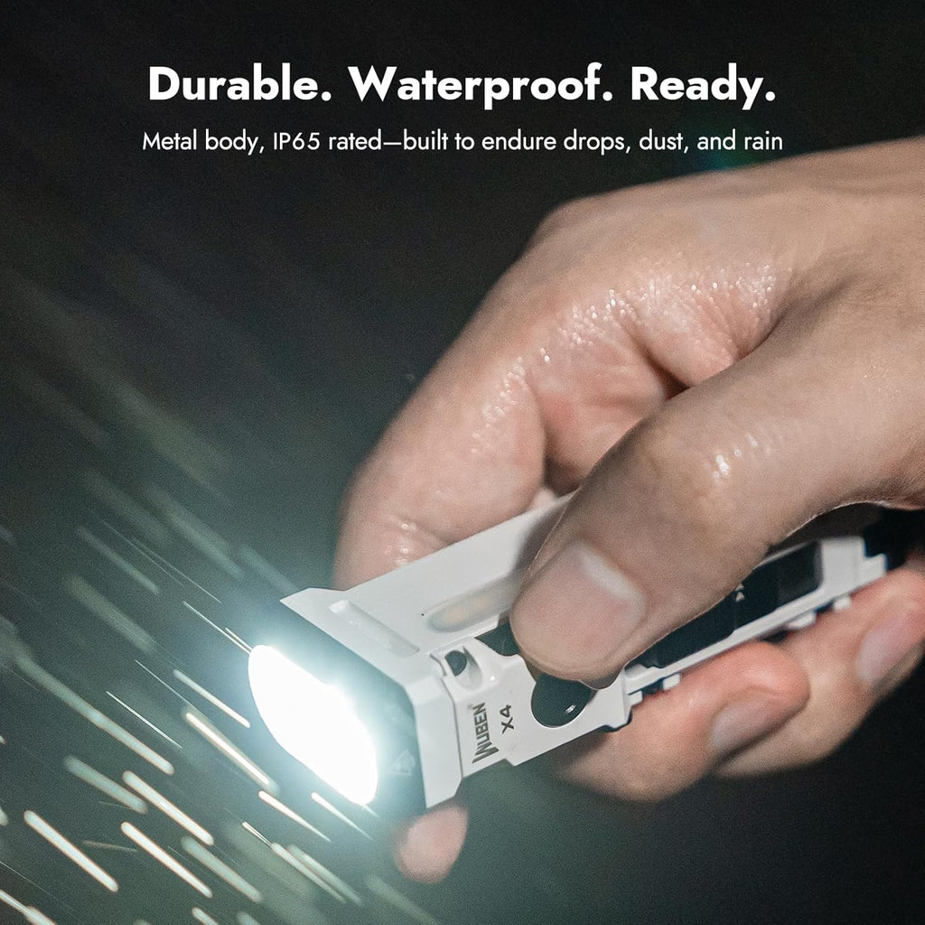 X4 EDC Compact Flashlight with RGB Light | 1500 Lumens Mini Tactical Flashlight with Clip, Small Handheld Flashlight for Camping,Emergency,Night Reading&Night Walks Ecl