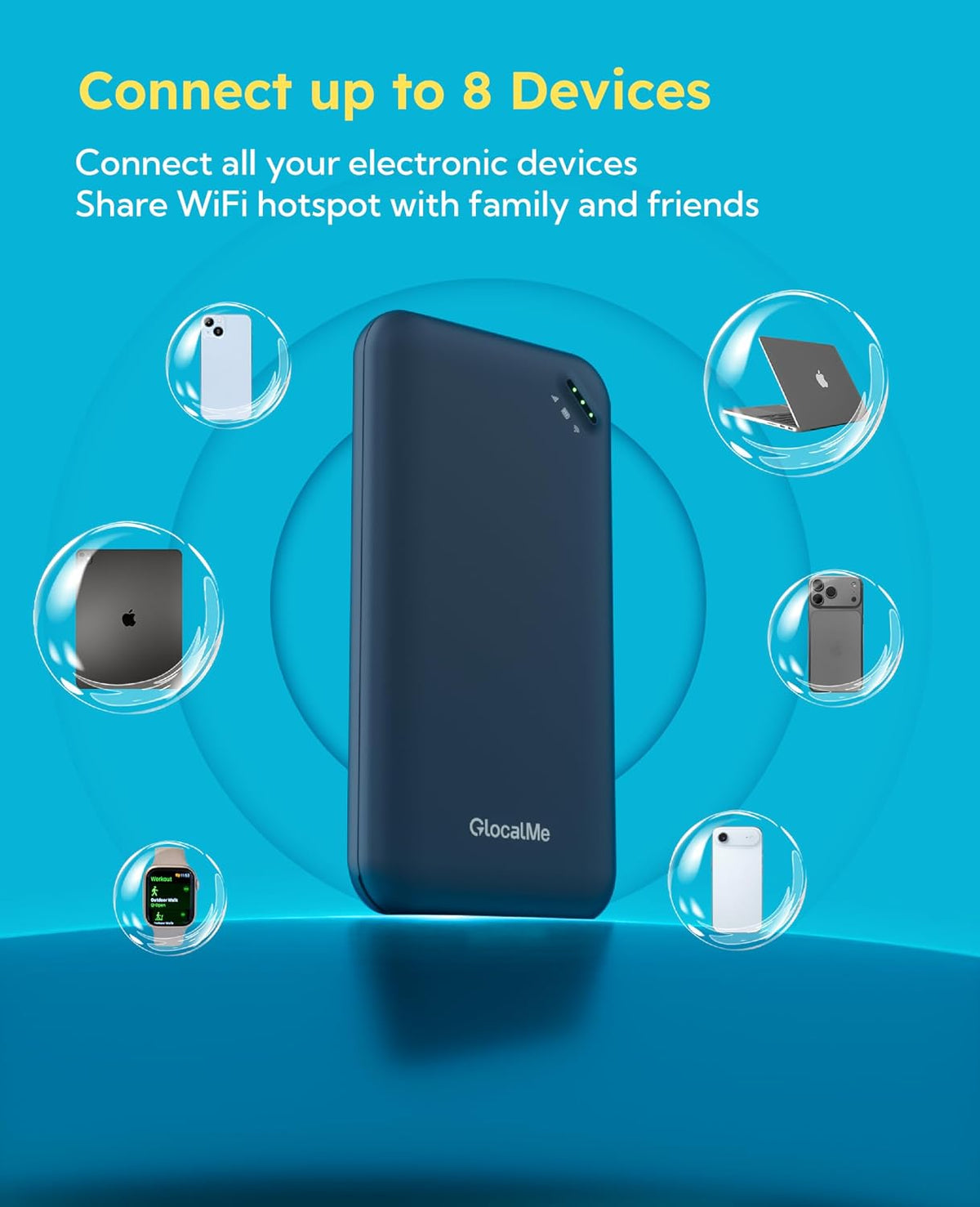 UPP 4G Mobile Hotspot with 60GB US Data &12GB Global Data