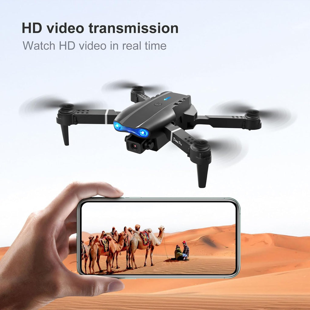 FPV Drone with 1080P Dual HD Cameras Upgraded Version RC Quadcopter for Adults, Beginner Wifi RC Drone Live Video, One Key Take Off/Land