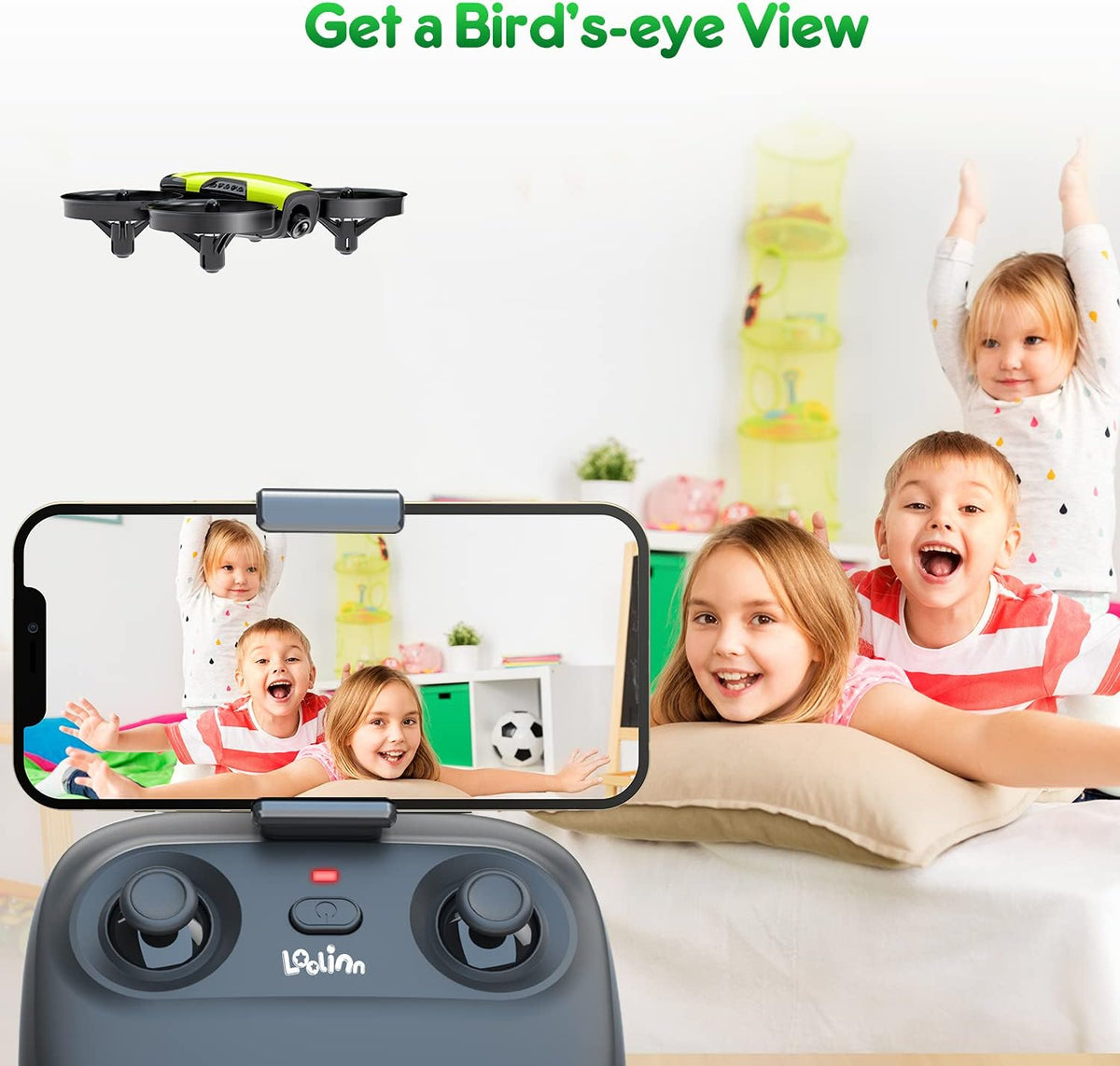 | Drone for Kids 8+ Gift with Camera - Mini Drone with 90° Adjustable Camera, Safe for Kids to Play, Easy to Fly, Photos and Videos, Includes Three Batteries (Gift for Kids)