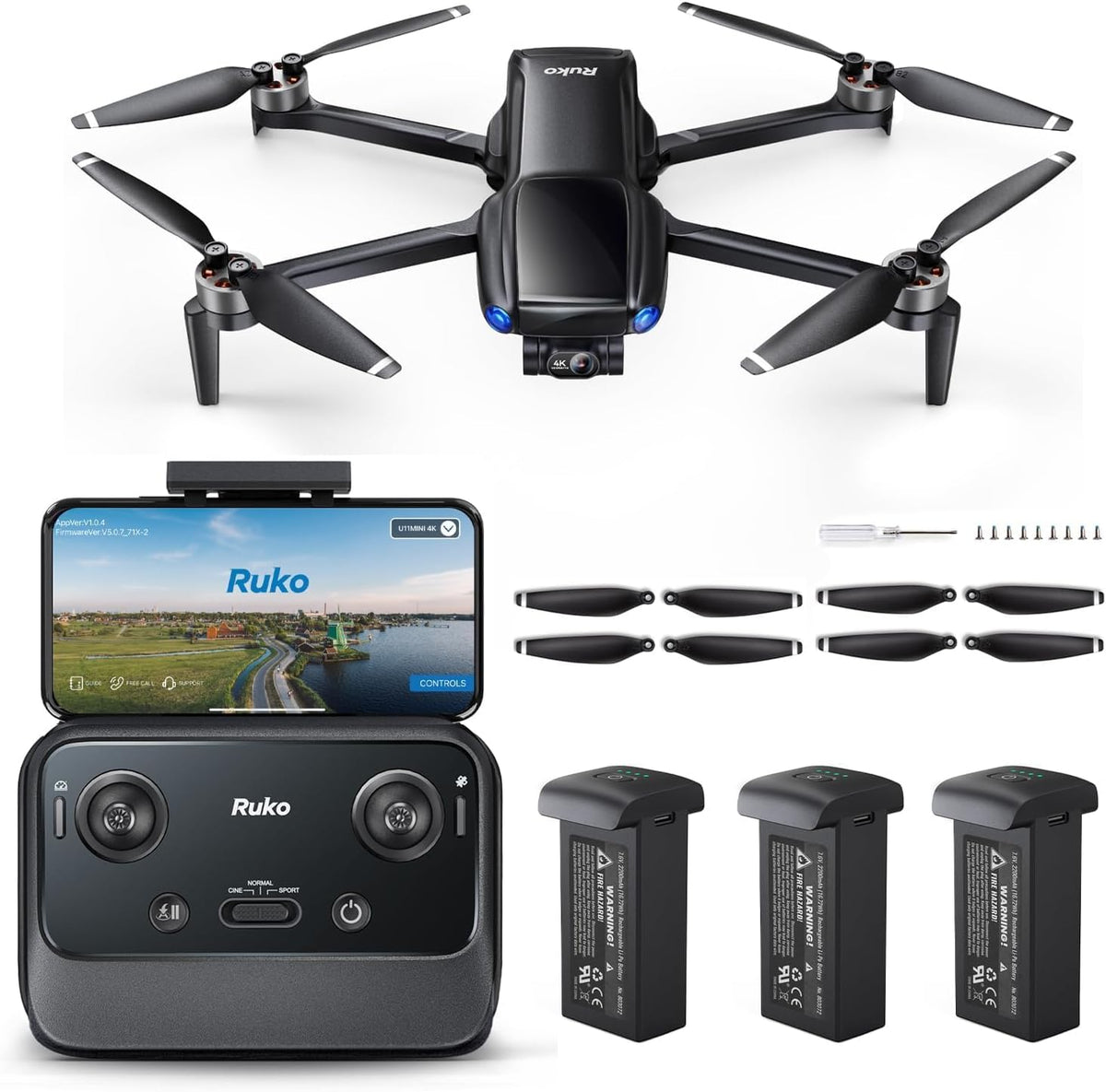 U11MINI 4K, Drones with Camera for Adults and  Original Replacement Propellers