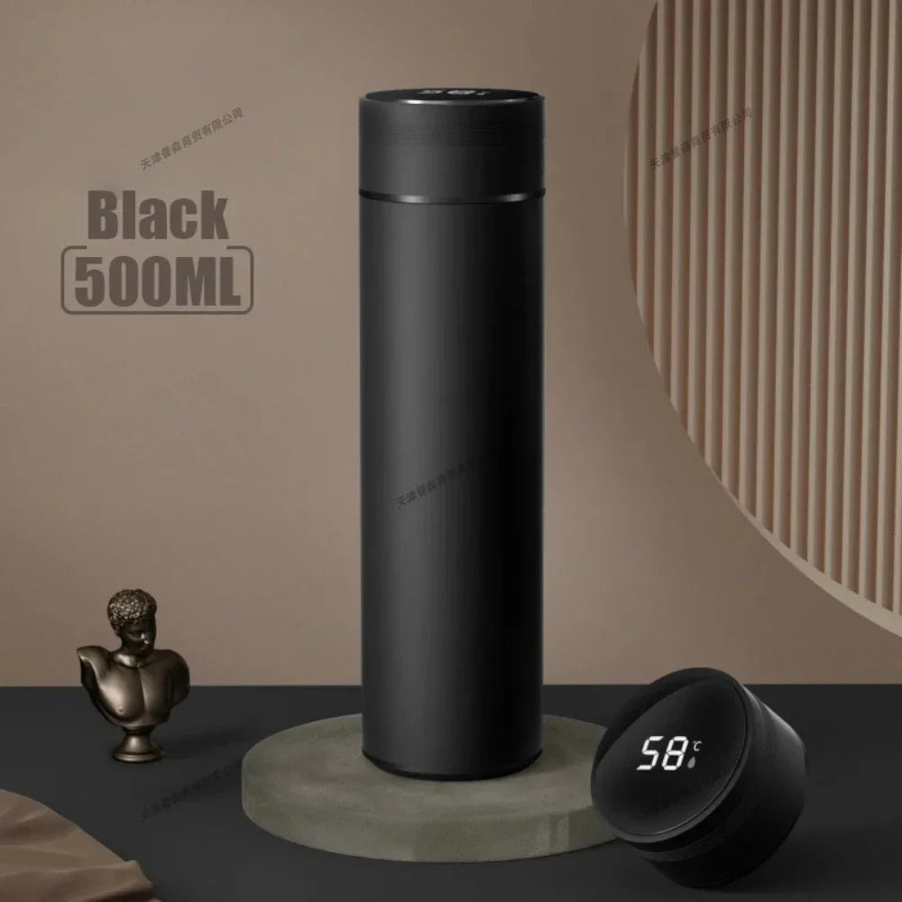 500Ml 304 Stainless Steel Thermos Bottle Smart Cup Digital with Temperature Display Long-Lasting Heat Mugs Travel Water Bottles