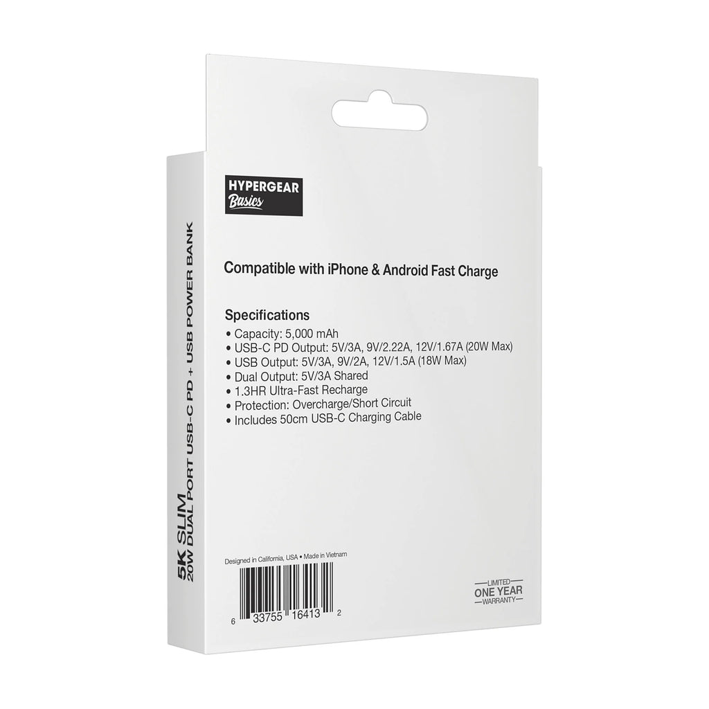 Hypergear 5000Mah PD20W Dual-Port Powerpack