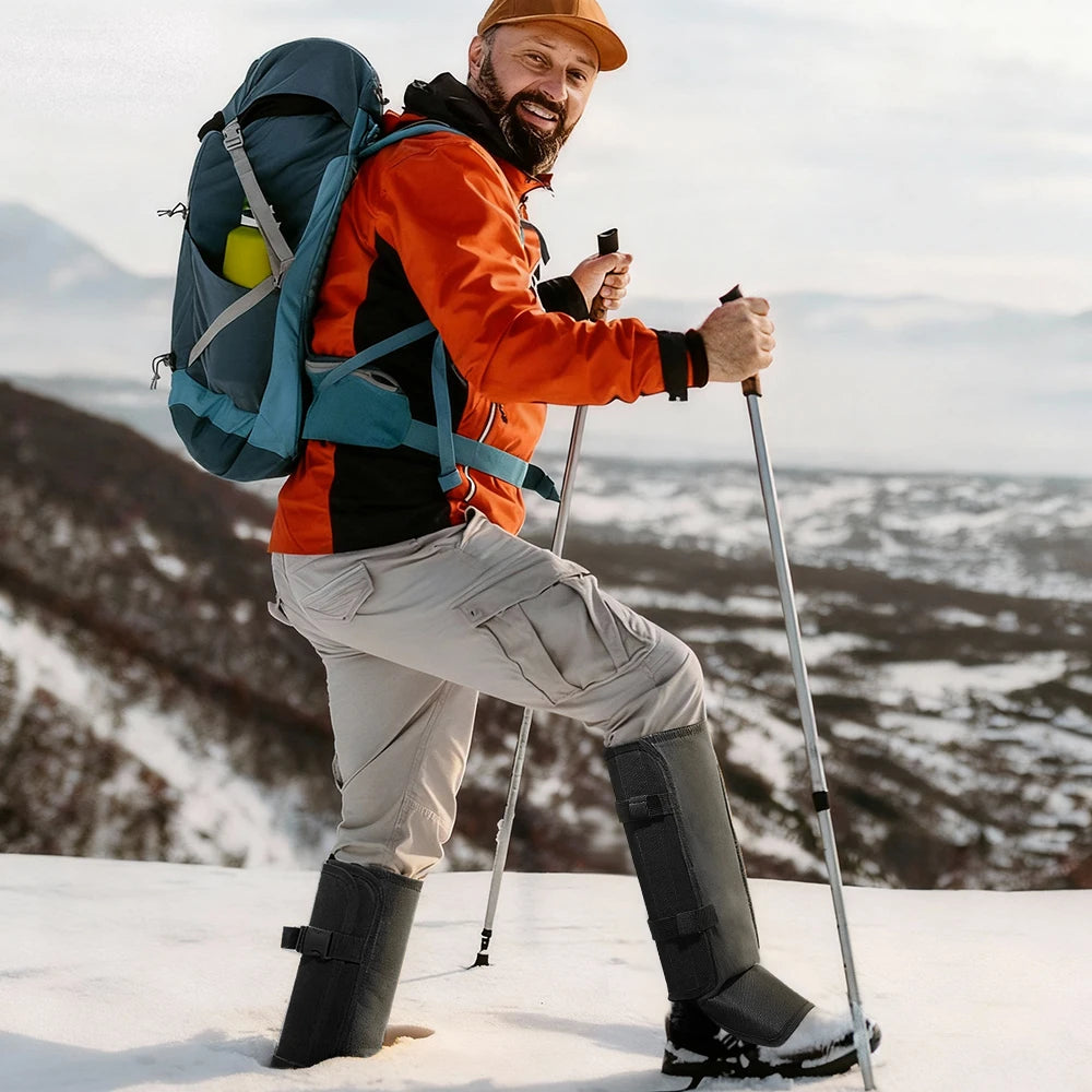 1 Pair Snake Gaiters for Leg Protection Outdoor Hiking Anti-Snake Gaiters Adjustable Snake Bite Protection