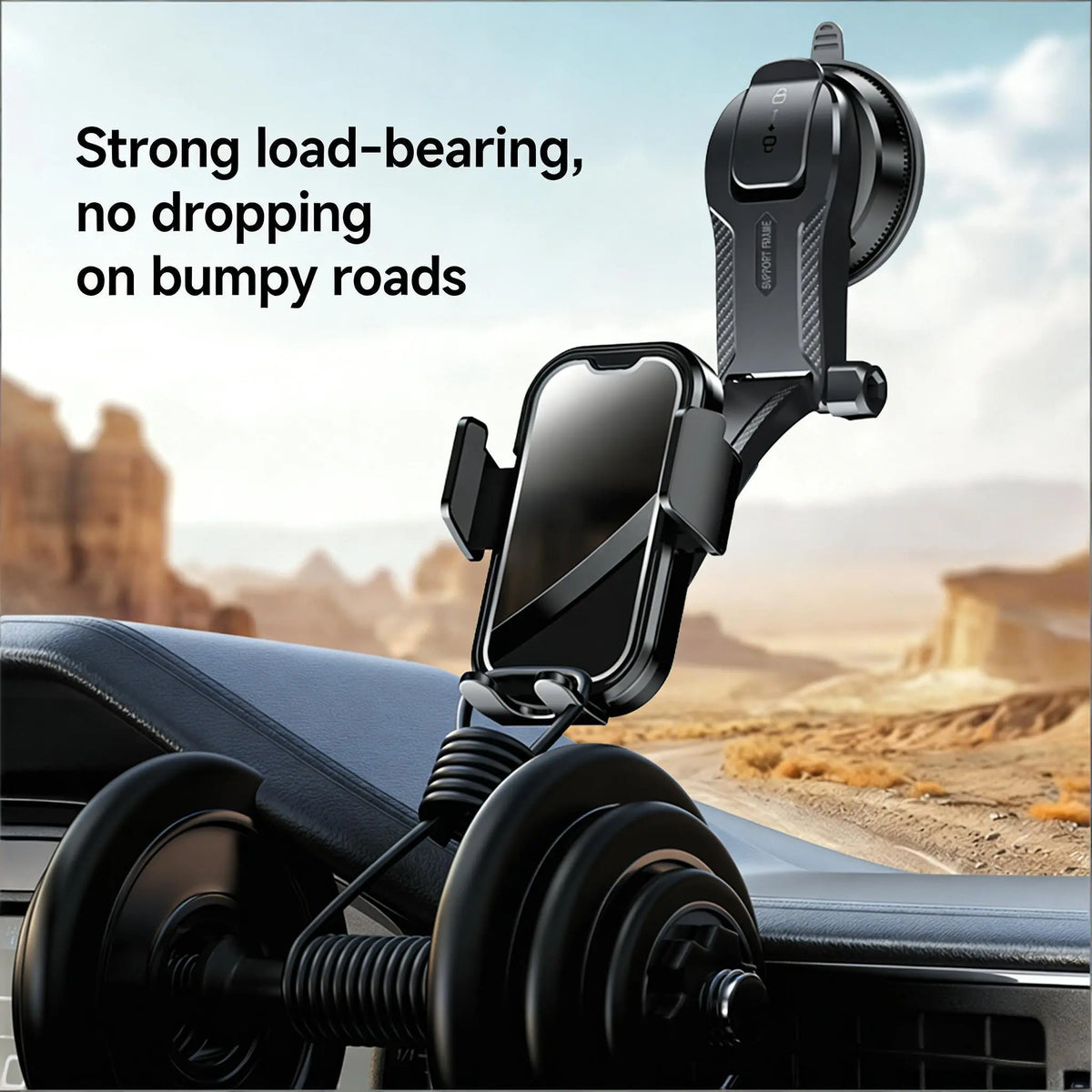 Car Phone Holder 2026 Ultimate Phone Holder for Your Car Windshield Dashboard Cell Phone Car Mount with Patent & Safety Certs for Iphone Samsung Android