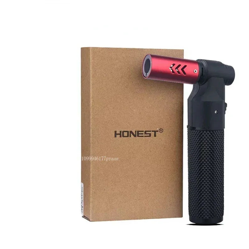 HONEST Gas Lighter Jet Butane Cigar Lighter Windproof Kitchen Tube Barbecue Metal Jewelry Welding Lighter Outdoor Gadgets Formen