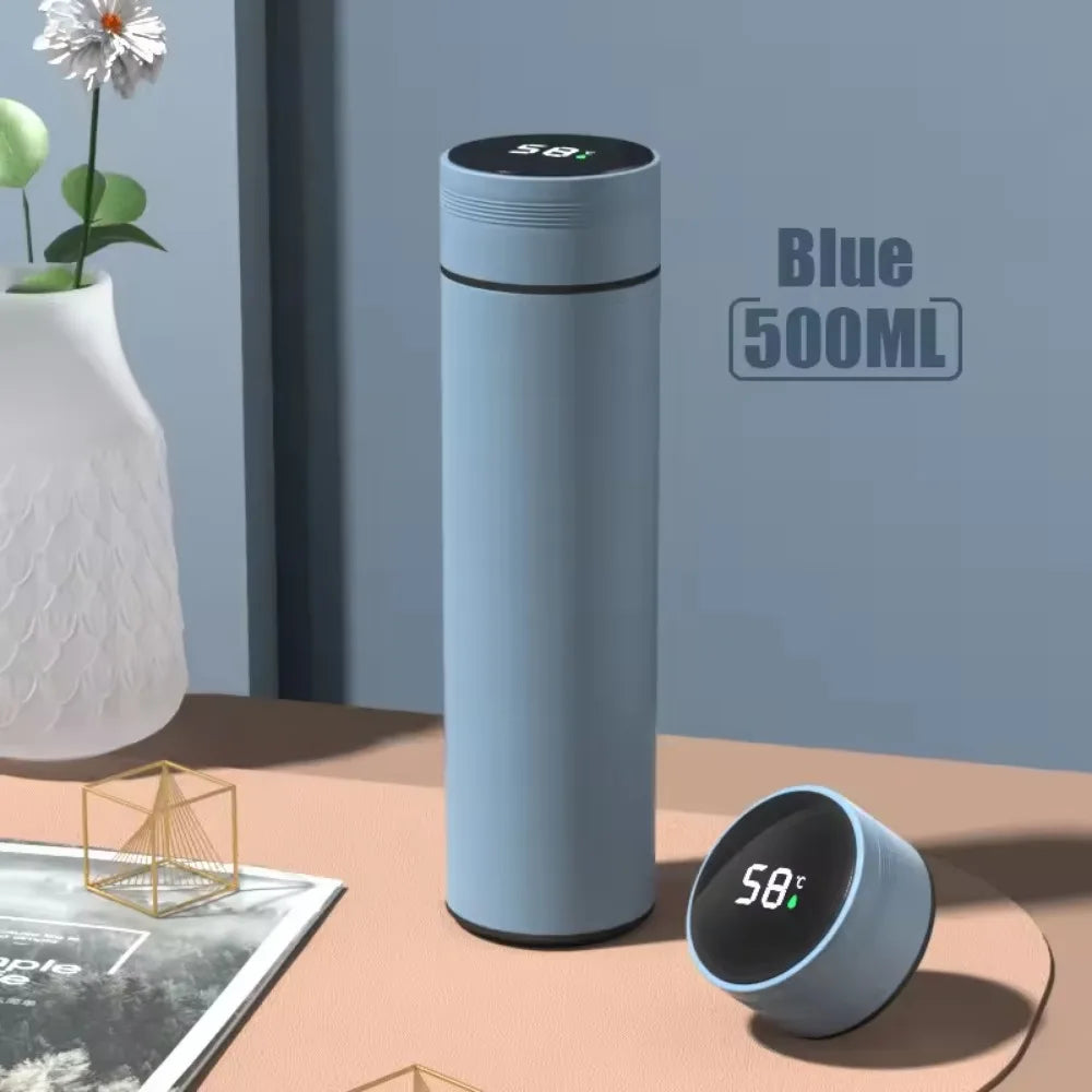 500Ml 304 Stainless Steel Thermos Bottle Smart Cup Digital with Temperature Display Long-Lasting Heat Mugs Travel Water Bottles