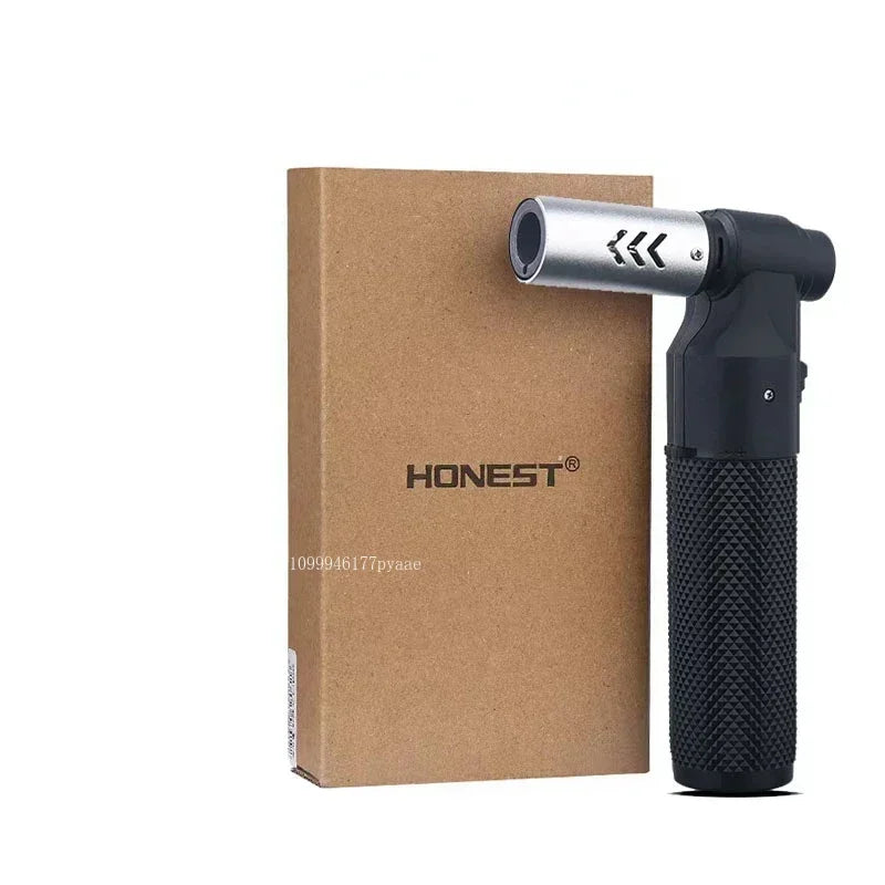 HONEST Gas Lighter Jet Butane Cigar Lighter Windproof Kitchen Tube Barbecue Metal Jewelry Welding Lighter Outdoor Gadgets Formen