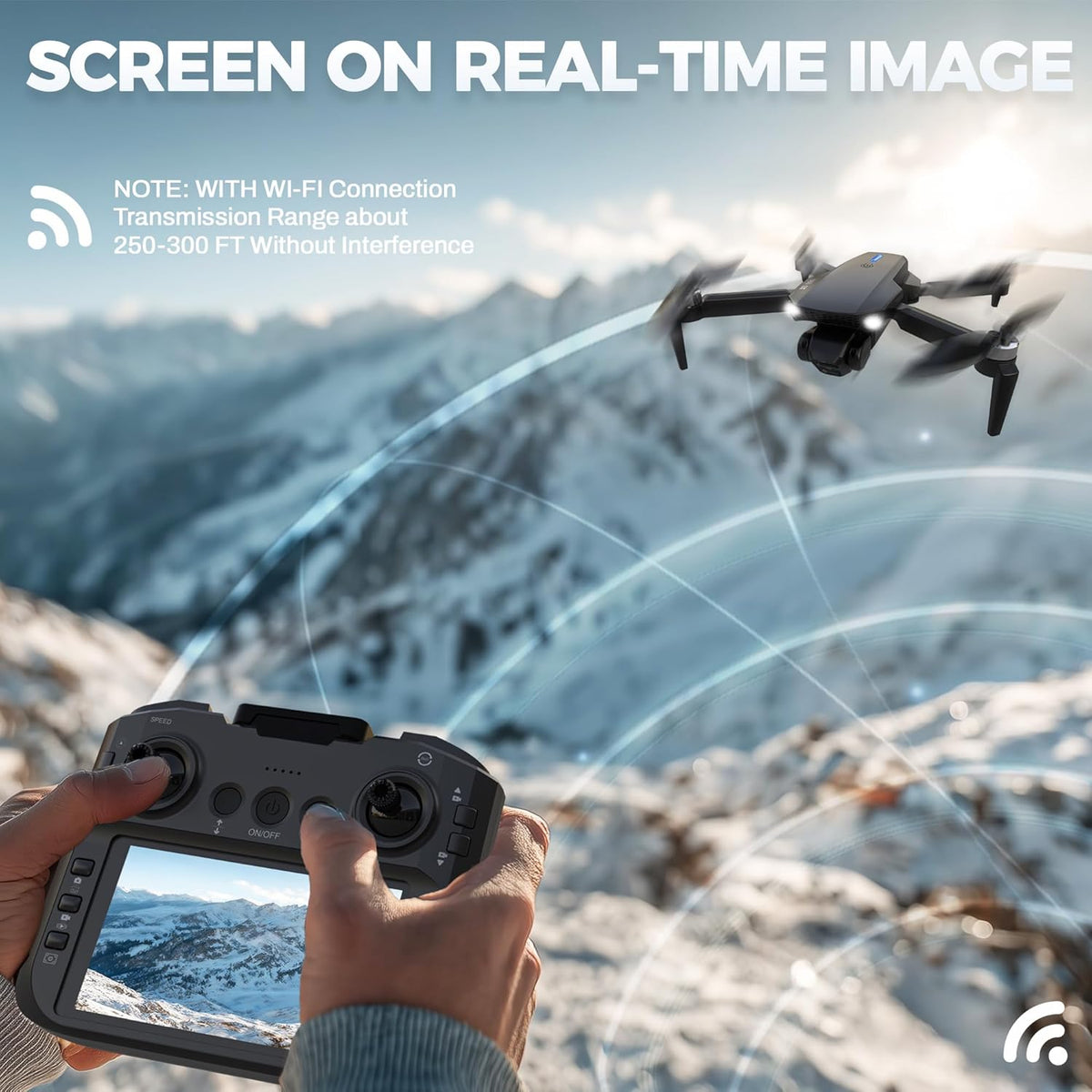Drone with Screen on Controller, Ideal Toy Gift for Adults & Kids
