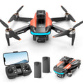D99 GPS Drone with 8K UHD Camera, Foldable Quadcopter for Adults Beginners, Brushless Motor, VR Mode, 2 Batteries, Orange