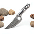Damascus Stainless Steel Folding Knife – Bone Handle EDC Pocket Knife | Multi-Purpose Survival Knife for Men