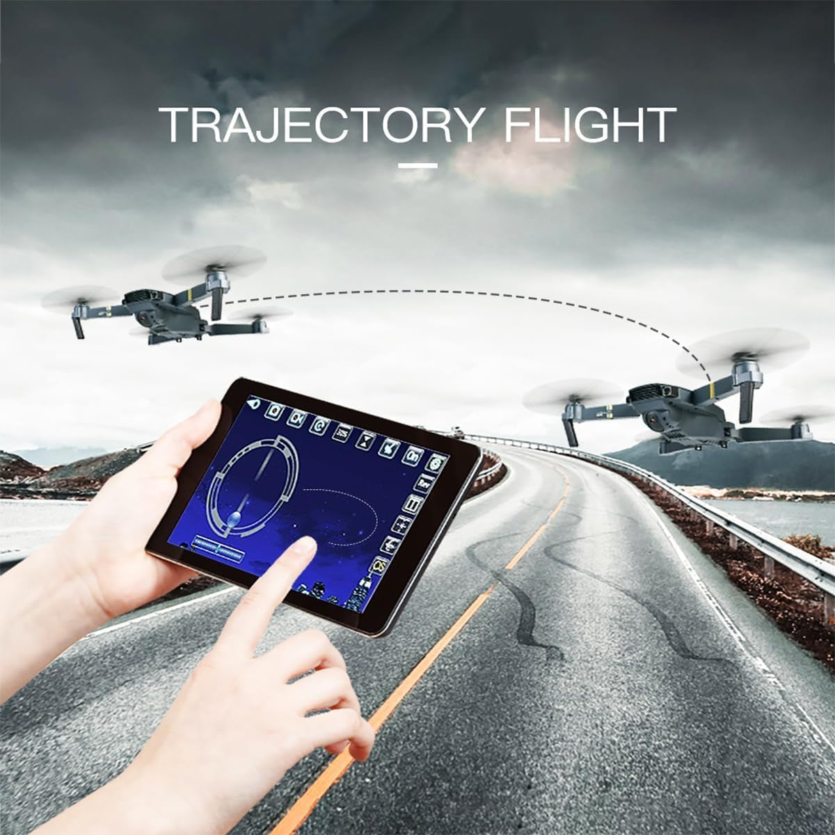 Drone with 1080P Camera for Adults Beginners,Foldable RC Quadcopter, Toys Drone,Fpv Video, One Key Start, Headless Mode, Waypoints Fly, 360° Flips