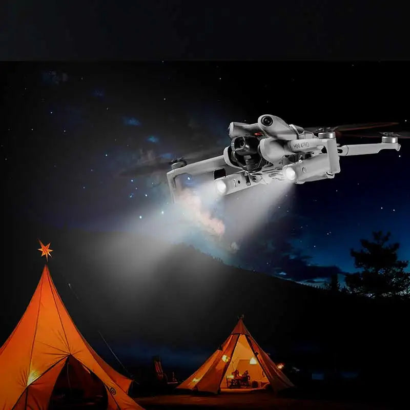 Rechargeable Searchlight for  Mini 4/5 Pro Drone Accessory Searchlight LED Night Flight Signal Light Flashlight Dual Light