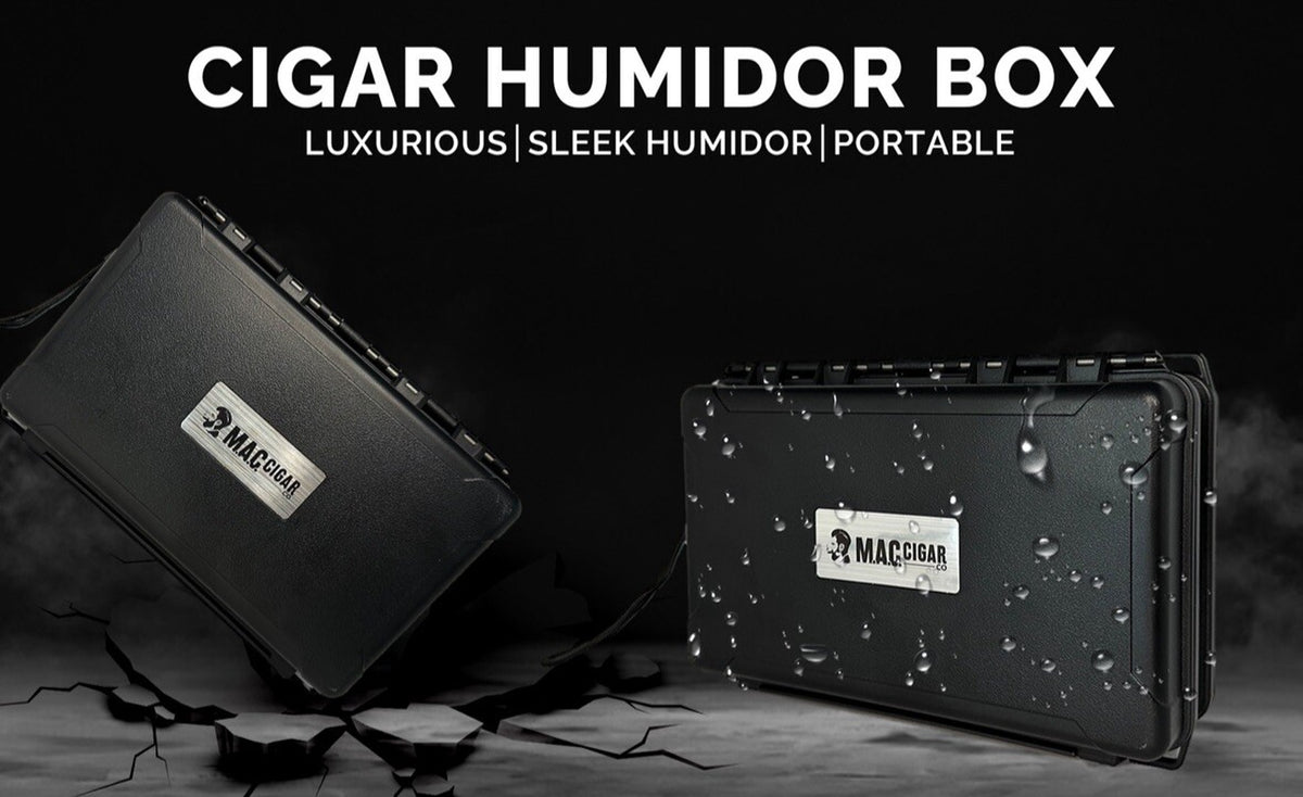 Cigar Case Double Sided Travel Humidor Box Accessories Hygrometer Waterproof