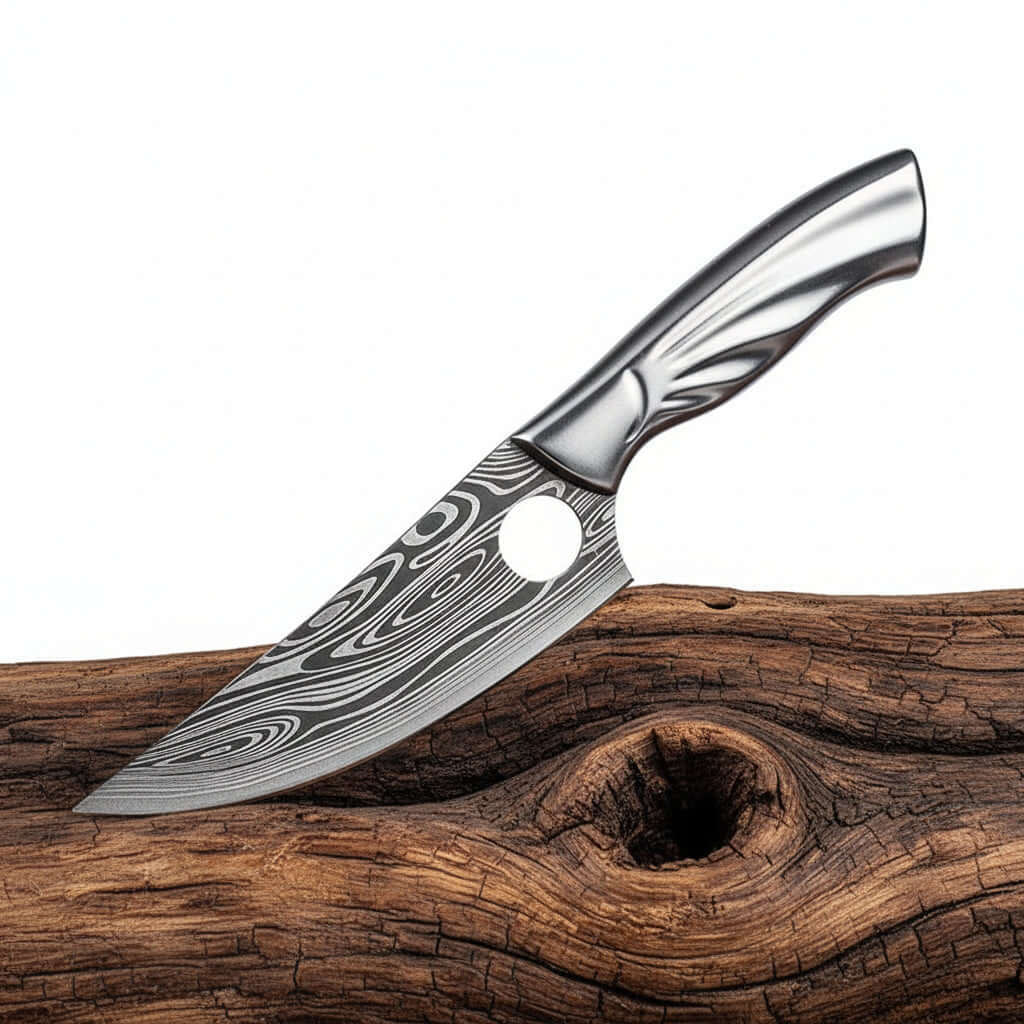 Damascus Stainless Steel Folding Knife – Bone Handle EDC Pocket Knife | Multi-Purpose Survival Knife for Men
