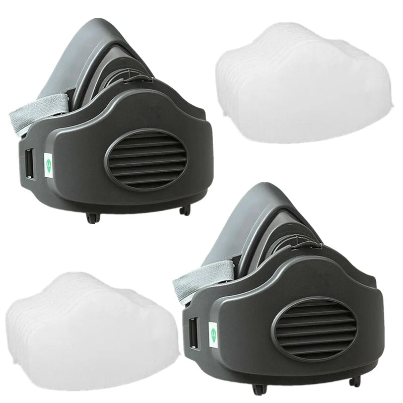 Premium Dust Respirator Mask with 10 Replaceable Filters for Industrial Protect