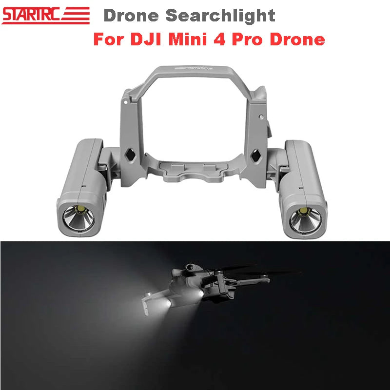 Rechargeable Searchlight for  Mini 4/5 Pro Drone Accessory Searchlight LED Night Flight Signal Light Flashlight Dual Light