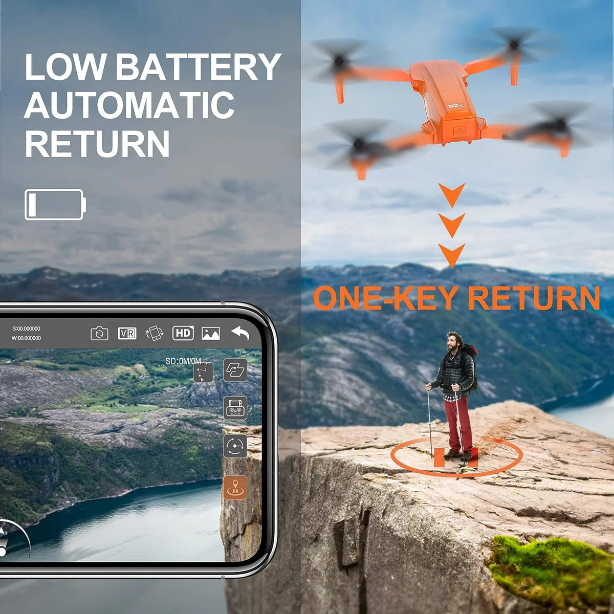 HHD Remote Controlled Aerial Drones W/ Accessories Included