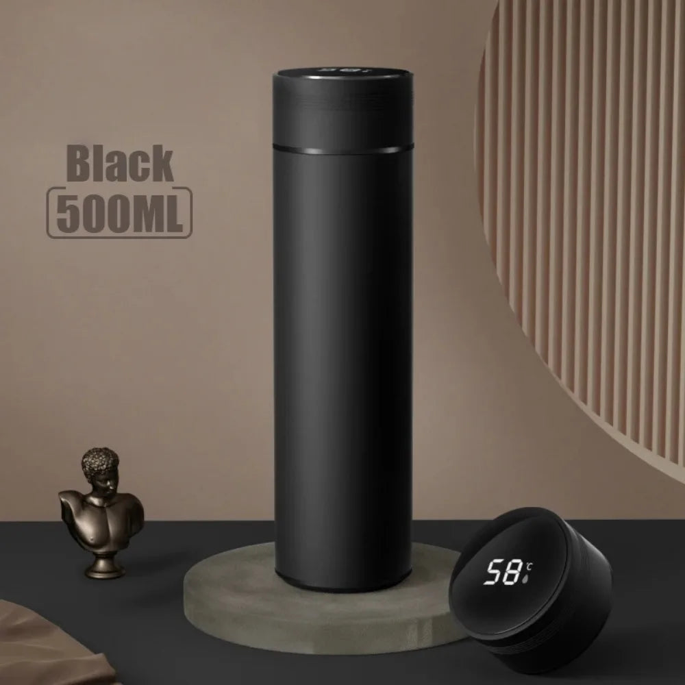 500Ml 304 Stainless Steel Thermos Bottle Smart Cup Digital with Temperature Display Long-Lasting Heat Mugs Travel Water Bottles