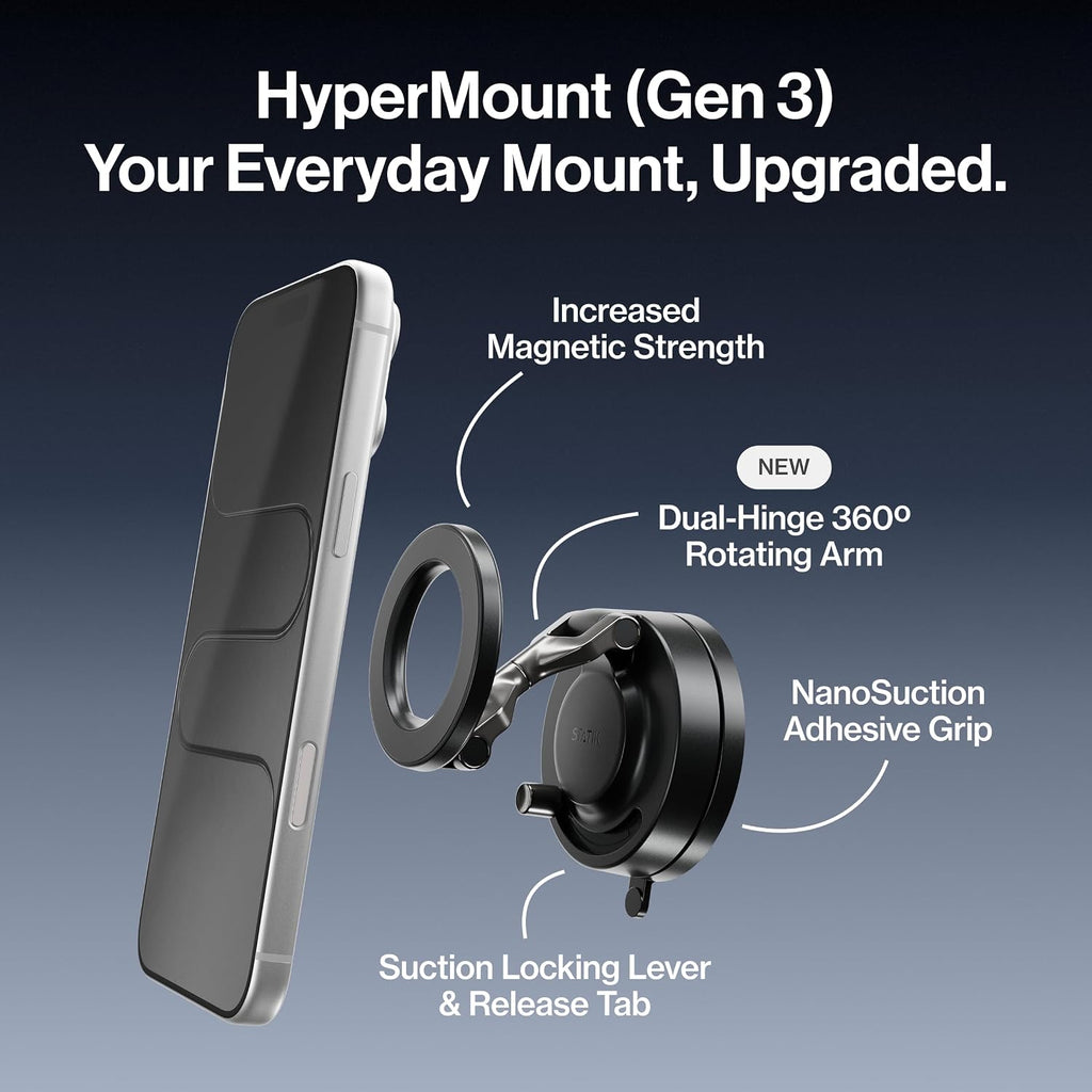 Hypermount (Gen 3) Magnetic Phone Holder, for Iphone and Android