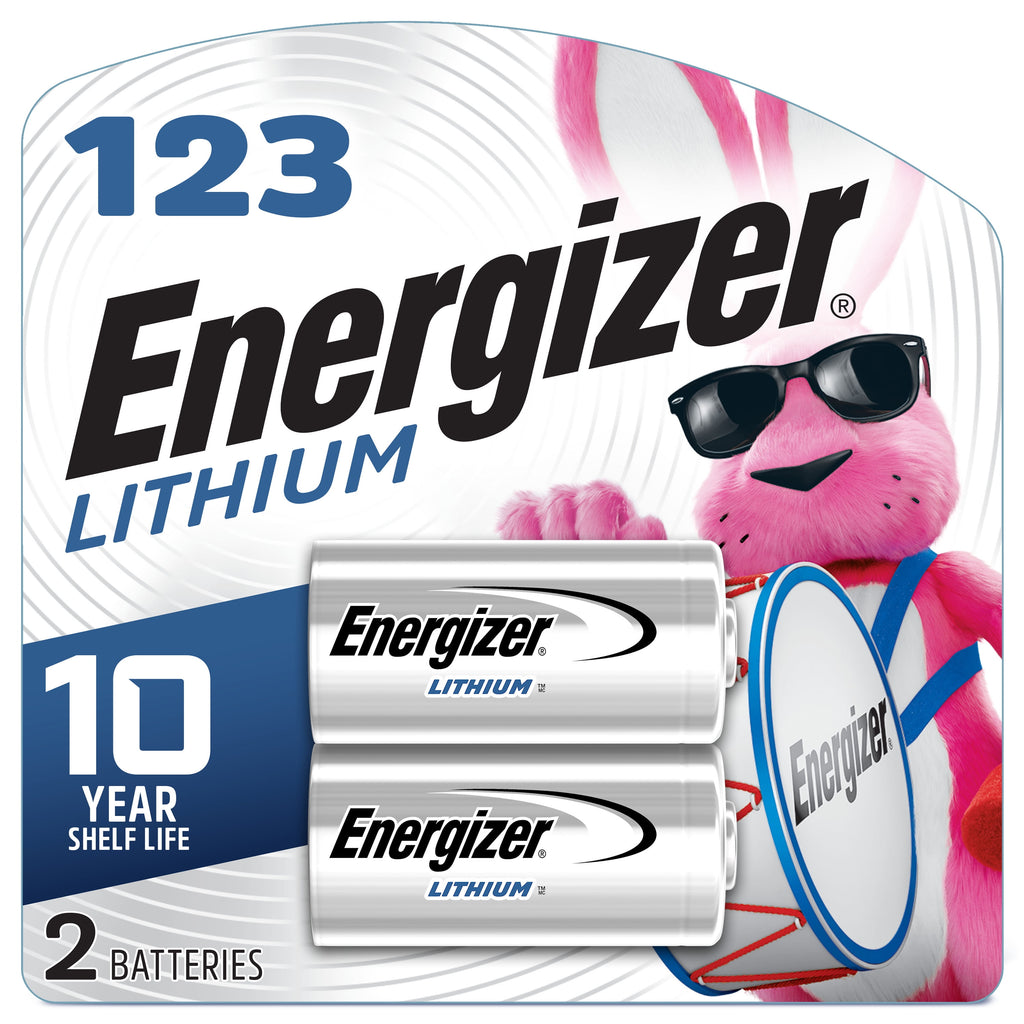 123 3V Lithium Photo Batteries (2 Pack), CR123A High Power Lithium Batteries Compatible with Cameras, Flashlights, Electronics and More