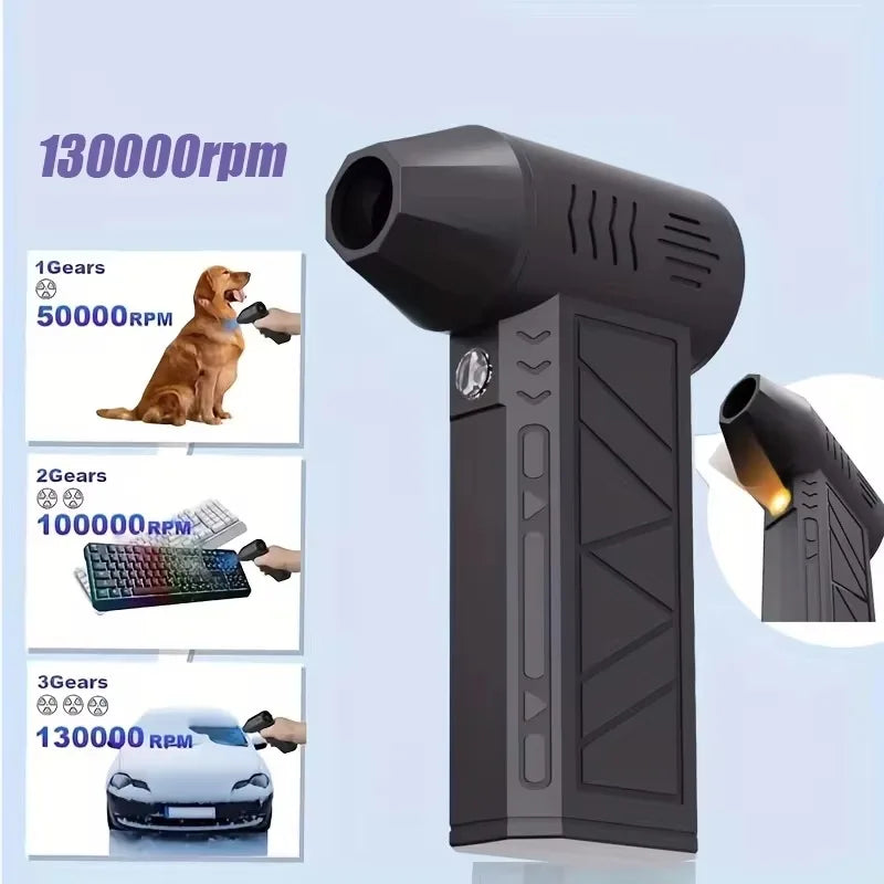 New Turbo Jet Blower 130000RPM Powerful Air Blower Brushless Motor Turbo Fan Jet Fan Cleaning Air Duster Blower Air Puissant Too