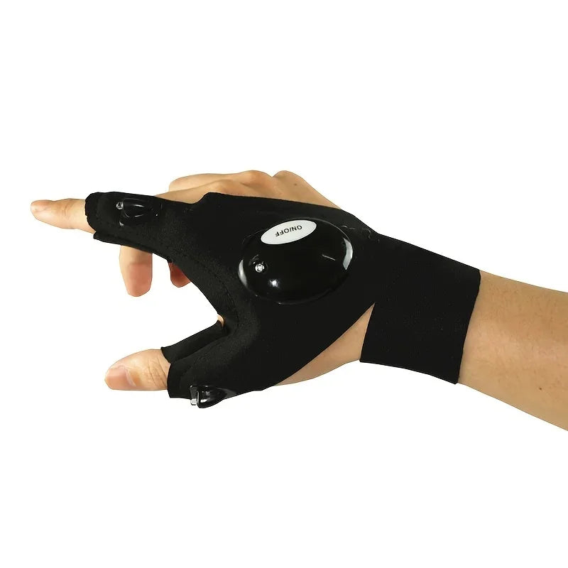 Fingerless Glove LED Flashlight Waterproof Torch Outdoor Tool for Fishing Camping Hiking Survival Rescue Light Tool