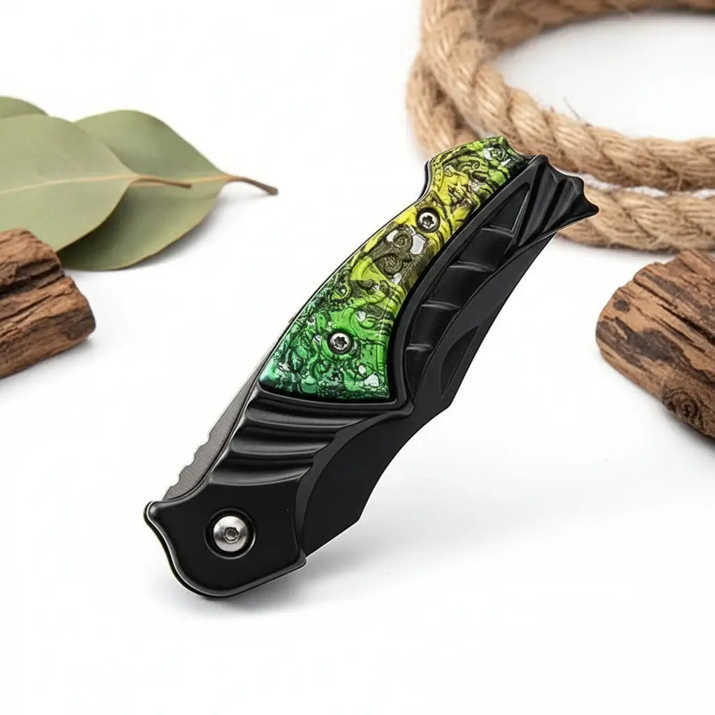 Compact Folding Pocket Knife – 5CR13MOV Stainless Steel EDC Knife for Camping & Everyday Use