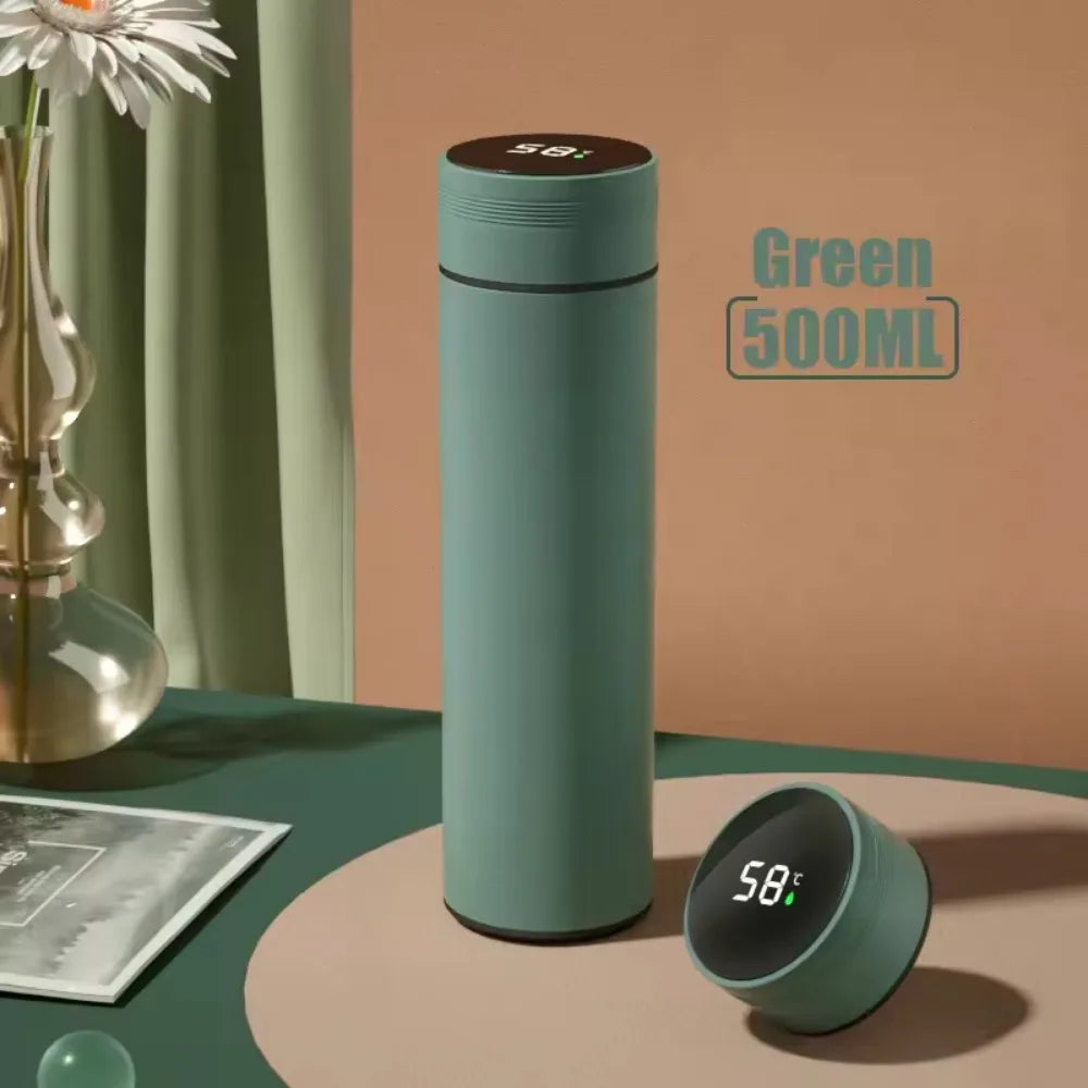 500Ml 304 Stainless Steel Thermos Bottle Smart Cup Digital with Temperature Display Long-Lasting Heat Mugs Travel Water Bottles