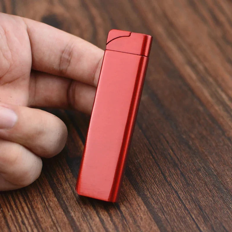 Metal Green Flame Cigarette Lighter Inflatable Butane Gas Lighter Windproof Torch Lighter Smoking Accessories Gadgets for Men