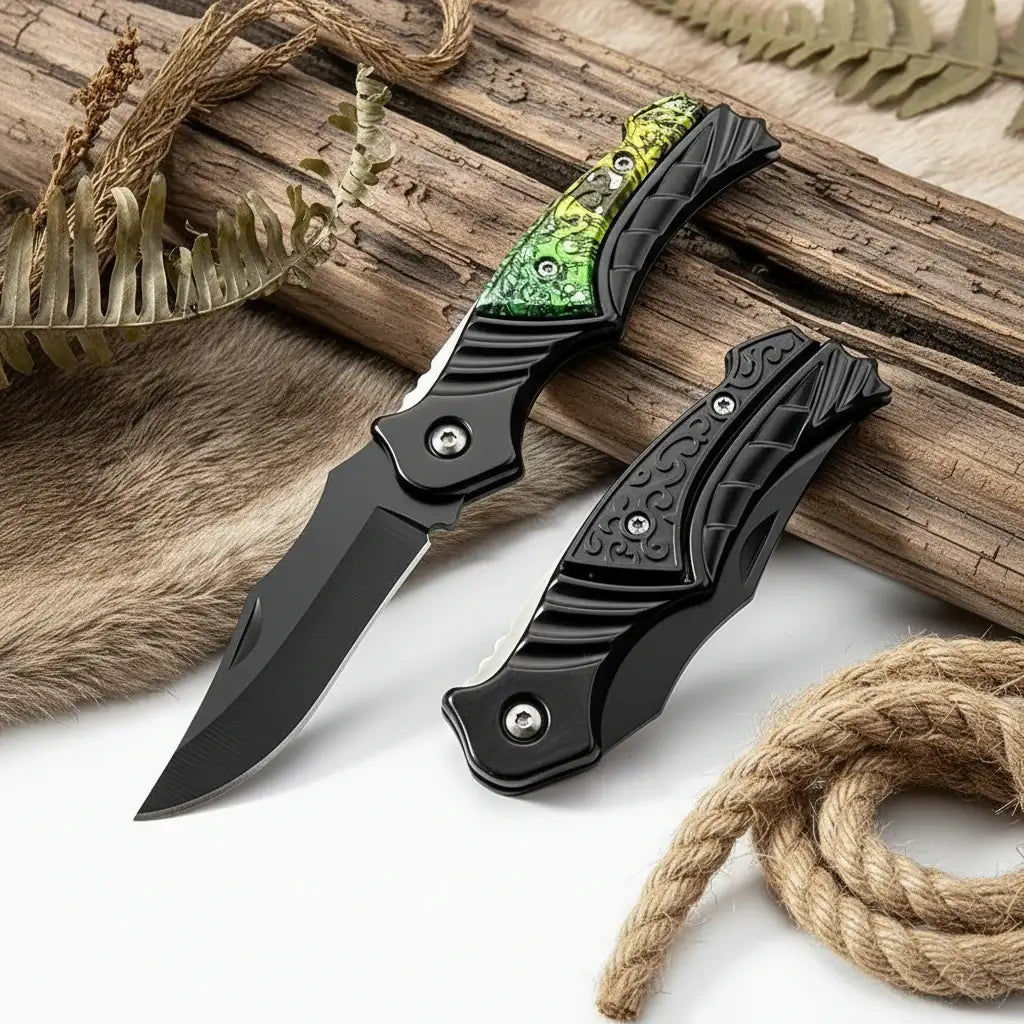 Compact Folding Pocket Knife – 5CR13MOV Stainless Steel EDC Knife for Camping & Everyday Use
