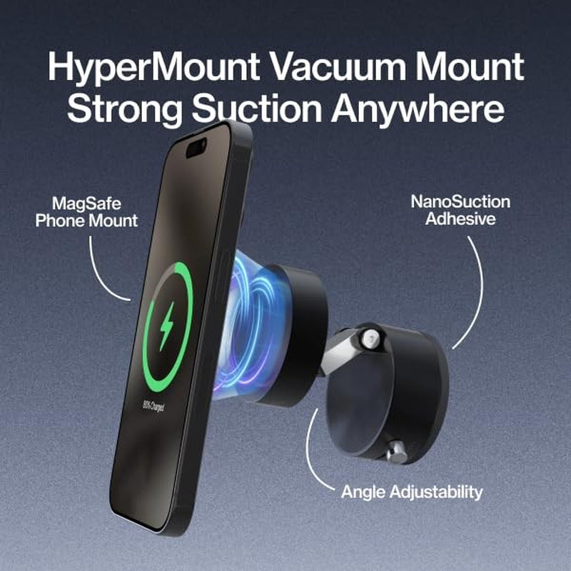 Hypermount® 2 Vacuum Phone Mount - Magnetic Phone Holder, Vacuum Seal Car Pho...