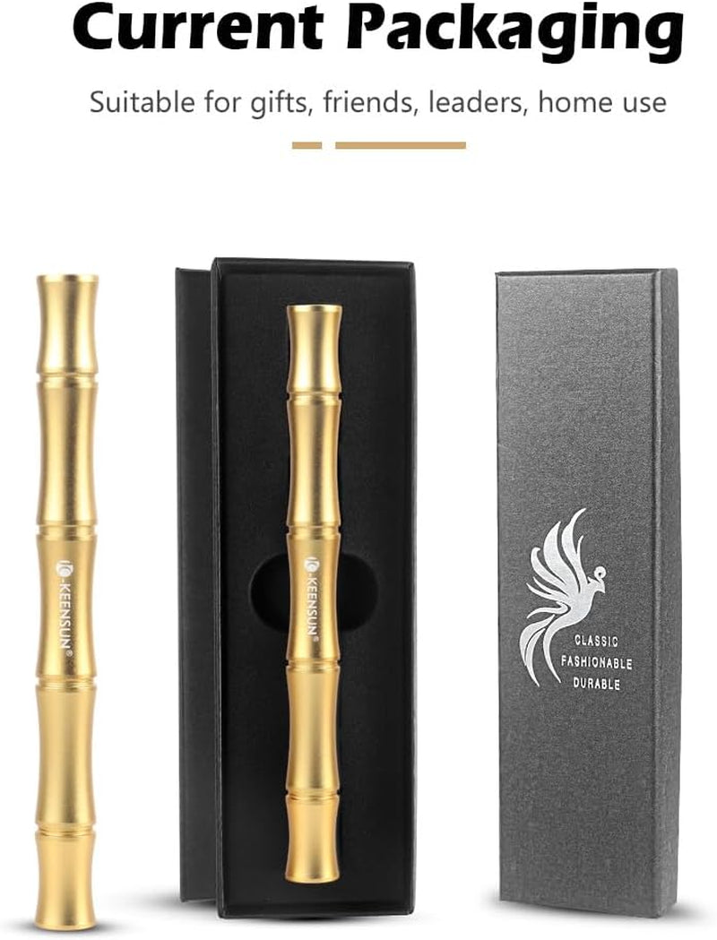 3-In-1 Cigar Punch Tool Set with Cigar Punch(8Mm), Cigar Draw Enhancer Cutter and Twin Nubber (Gold)