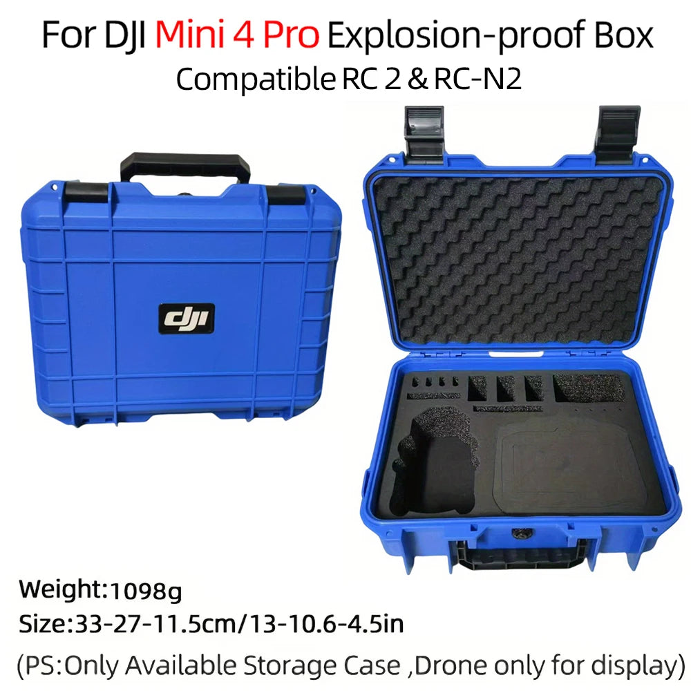 For  Mini 3/4Pro Case Mini 4 Pro Explosion Proof Case Mini 4 Pro Bag Portable Waterproof Box Hard Shell Large Capacity Case
