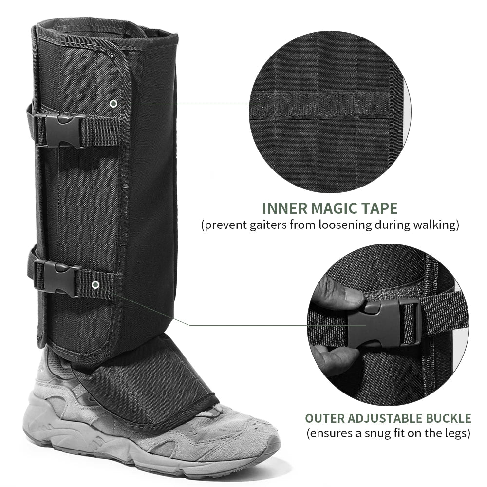 1 Pair Snake Gaiters for Leg Protection Outdoor Hiking Anti-Snake Gaiters Adjustable Snake Bite Protection