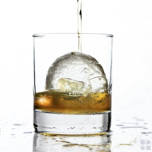 Ball Ice Cube Tray and Big Cube Molds for Whiskey, Slow Melting Set | 100% Silicone, No Plastic, Easy Release, Sphere & Square Combo, Ideal for Gifting & Elevating Cocktails at Home