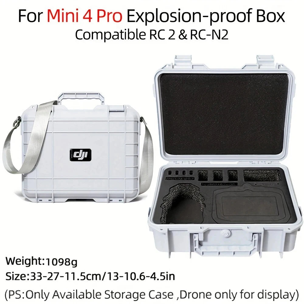 For  Mini 3/4Pro Case Mini 4 Pro Explosion Proof Case Mini 4 Pro Bag Portable Waterproof Box Hard Shell Large Capacity Case