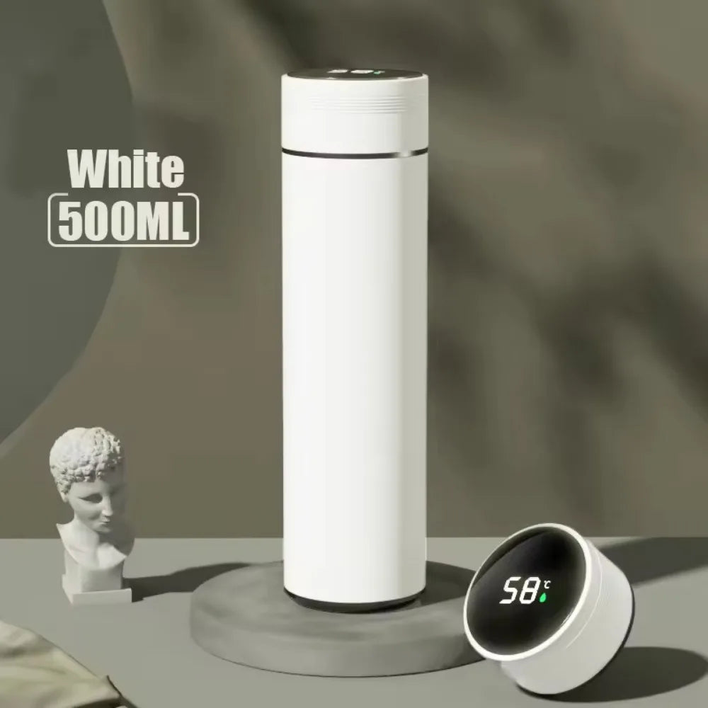 500Ml 304 Stainless Steel Thermos Bottle Smart Cup Digital with Temperature Display Long-Lasting Heat Mugs Travel Water Bottles