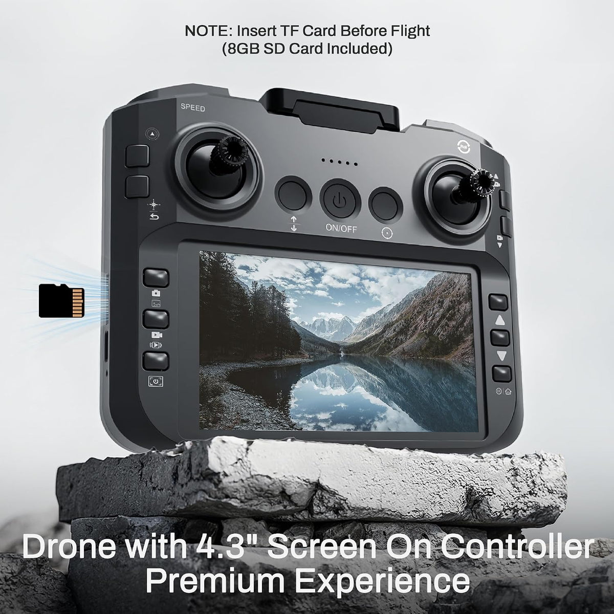 Drone with Screen on Controller, Ideal Toy Gift for Adults & Kids