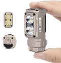 E7 1800 Lumen Rechargeable Mini Flashlight with Magnet | Super Bright 6 Modes Khaki EDC Flashlight, Typ-C Rechargeable LED; IP68 Pocket Flashlight for Headlamp Use, Rescue, Camping