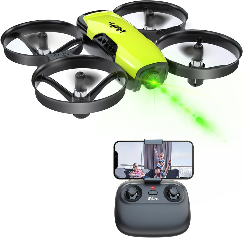 | Drone for Kids 8+ Gift with Camera - Mini Drone with 90° Adjustable Camera, Safe for Kids to Play, Easy to Fly, Photos and Videos, Includes Three Batteries (Gift for Kids)