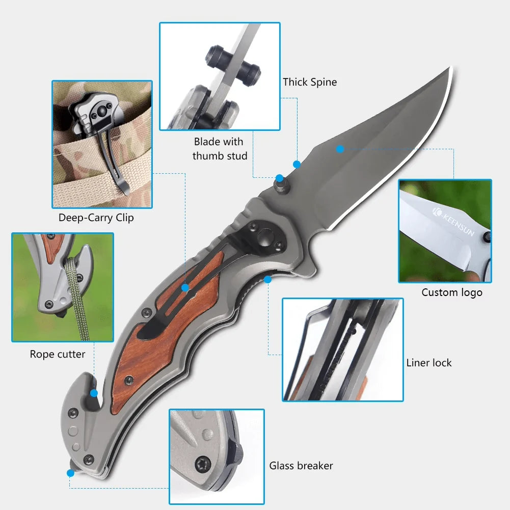 Mini Tactical Folding Pocket Knife | Survival Hunting & Camping Knife