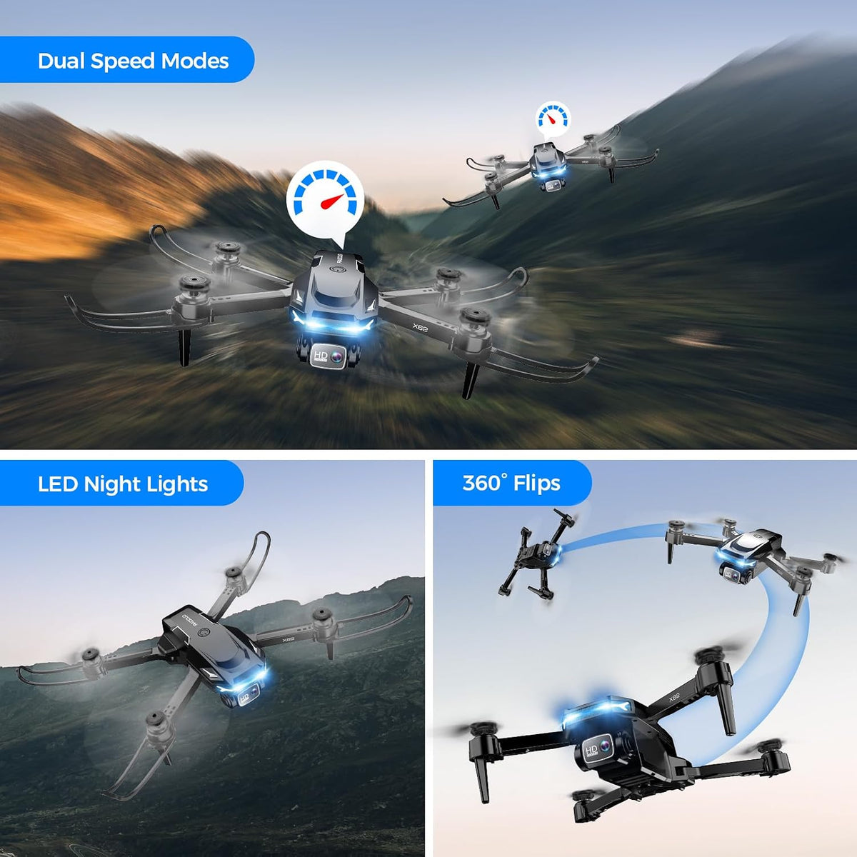 Drone with Camera, Screen on Controller Remote Control Quadcopter FPV Drone
